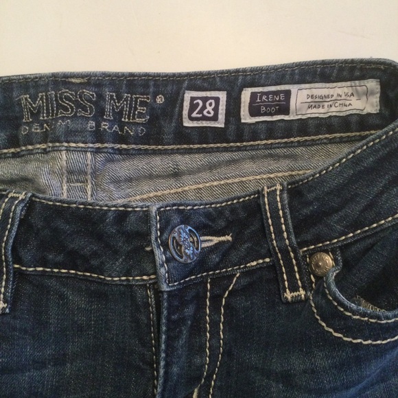 Miss me Irene Boot Cut Denim Jeans Size 28 - Picture 5 of 14